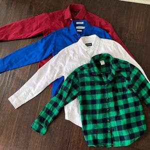 Boys button-down shirts.  Bundle of 4.  Size 10-12.